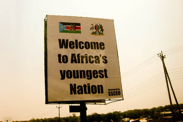 Billboard in Juba, South Sudan, in February 2011